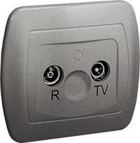 Anteninio R-tv lizdas, atskirtas, sidabrinis Aak/26