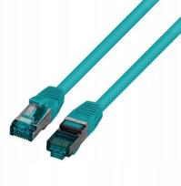 Patchcord S/ftp Cat.6a zielony 1m Lszh