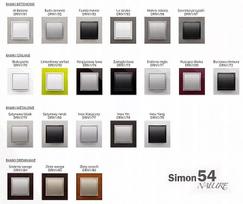 Simon 54 Matinis Juodas Jungiklio Mygtukas Dkzw1k/49