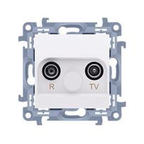 Simon 10 R-tv praeinantis anteninis lizdas, baltas, Ip20
