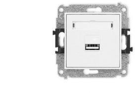Karlik Mini Usb įkroviklio mechanizmas, 5v, 2a, baltas matinis