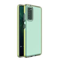 Skaidrus TPU dėklas Samsung Galaxy A72 4G – geltonas