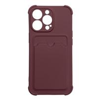 Dėklas su kortelių skyriumi iPhone 12 Pro – avietinis