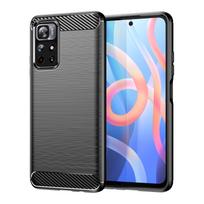 Carbon Case TPU dėklas Xiaomi Redmi Note 11 – juodas