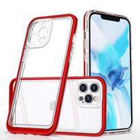 Skaidrus 3in1 dėklas iPhone 12 Pro – raudonas
