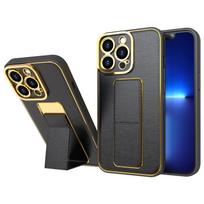 Dėklas su atlenkiamu stovu iPhone 12 Pro – juodas