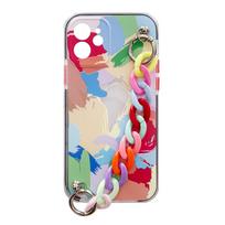 Color Chain Case gel lankstus elastingas dėklo dangtelis su grandinės pakabuku iPhone 8 Plus / iPhone 7 Plus multicolour