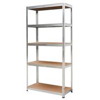 AW23153IP AWTOOLS cinkuotas bevaržtis stelažas 5-ių lentynų, 180x90x40 cm, 175 kg