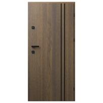Metalinės lauko durys STALPRODUKT A6, dešininės, tamsaus riešuto spalvos, 2075x864x55 mm