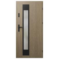 Metalinės lauko durys STALPRODUKT S50, kairinės, Vinčesterio ąžuolo spalvos, 2075x864x72 mm
