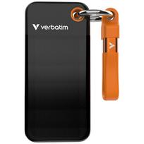 Verbatim External Drive Pocket SSD 256GB USB-C 3.2 gen.2 black-orange 32418