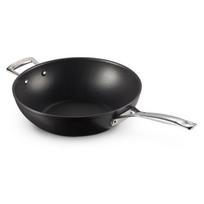 LE CREUSET Toughened Non-Stick NonStick Stir-Fry StirFry black silver 30cm (51104300010202)