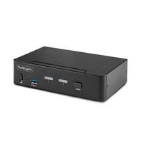StarTech.com 2-Port DisplayPort KVM Switch, 8K 60Hz / 4K 144Hz, Single Display, DP 1.4, 2x USB 3.0 Ports, 4x USB 2.0 HID Ports, Push-Button  AND amp; Hotkey Switching, TAA Compliant - OS Independent,