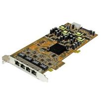 StarTech.com 4 Port Gigabit Power over Ethernet PCIe Network Card - PSE / PoE PCI Express NIC - TAA