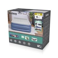 Bestway  AlwayzAire Air Mattress Queen with Built-in Dual Pump and Antimicrobial Coating 2.03 m x 1.52 m x 46 cm