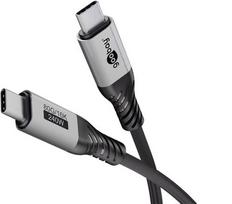 Goobay 74776 USB cable USB4 Gen 4x2 1.5 m USB C 80Gbit/s 240 W Black, Silver