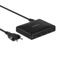 FoneKit GaN PD 140 W verkkovirtalaturi, 3 x USB-C + 1 x USB-A, musta (6438148065157)
