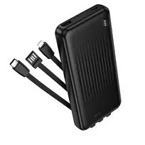 OEM Borofone BJ79 Clever Power Bank | 10,000 mAh | USB-A, USB-C, Lightning | black