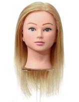 EuroStil manekeno galva, šviesūs blondiniški natūralūs plaukai, 40cm Eurostil