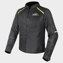 LS2 BREEZE MAN JACKET BLACK YELLOW plona vasarinė vyriška motociklisto striukė XXL