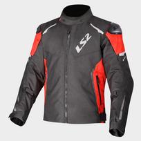 LS2 ZOOM MAN JACKET BLACK RED vyriška motociklisto striukė M