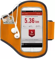 Dėklas Loooqs Sportinė apyrankė su dėklu telefonui, oranžinė