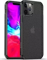 Crong Hybrid Carbon – apsauginis dėklas, skirtas iPhone SE / 8/7 (juodas)