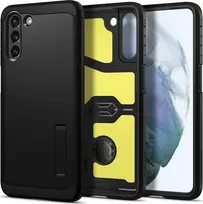 Dėklas „Spigen Tough Armor“, juodas – „Galaxy S21“