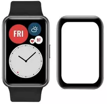 Fusion Accessories Fusion Nano 9H grūdintas stiklas pilnai uždengtas Huawei Watch Fit juodas