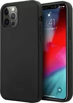 Mini Morris Mini MIHCP12LSLTBK Apple iPhone 12 Pro Max 6,7" juoda/juodos spalvos tvirtas silikoninis dėklas