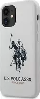 Us Polo Assn US Polo USHCP12SSLHRWH Apple iPhone 12 mini 5,4" telefono dėklas baltos spalvos solikoninis Collection