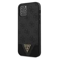 Guess 4G Triangle Apple iPhone 12/12 Pro 6.1 dėklas telefonui pilkos spalvos