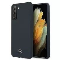 Mercedes Benz Samsung Galaxy S21 Plus Mercedes dėklas Silicone Line (MEHCS21MSILNA) mėlynos spalvos