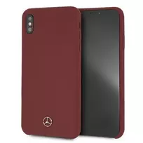 Mercedes Benz Apple iPhone XS Max Mercedes dėklas Silicone Line (MEHCI65SILRE) raudonos spalvos