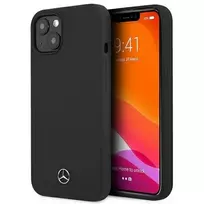 Mercedes Benz Apple iPhone 13 Mini Mercedes dėklas silikoninis Line (MEHCP13SSILBK) juodos spalvos