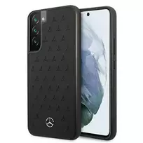 Mercedes Benz Samsung Galaxy S22 Plus Mercedes Odinis Dėklas Stars Pattern (MEHCS22MPSQBK) juodos spalvos