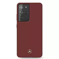 Mercedes Benz Samsung Galaxy S21 Ultra Mercedes dėklas silikoninis Line (MEHCS21LSILRE) raudonos spalvos