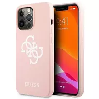 Dėklas GUESS GUHCP13LLS4GWPI IPHONE 13 PRO / 13 6.1 "Rožinis / Rožinis HARD CASE SILICONE 4G LOGO