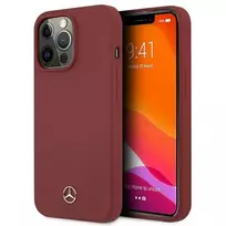 Mercedes Benz Apple iPhone 13 Pro Max Mercedes dėklas Silicone Line (MEHCP13XSILRE) raudonos spalvos