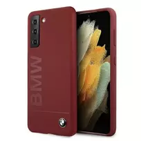 Samsung Galaxy S21 Plus BMW dėklas silikoninis Signature Logo (BMHCS21MSLBLRE) raudonos spalvos