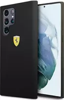 Ferrari FESSIHCS22LBK S22 Ultra S908 dėklas telefonui juodos spalvos On Track silikoninis