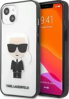 Dėklas Apple iPhone 13 Mini Karl Lagerfeld Ikonik Karl (KLHCP13SHIKCK) skaidrus