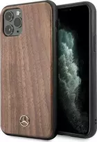 Mercedes Benz Apple iPhone 11 Pro Max Mercedes Hard dėklas Wood Line Walnut (MEHCN65VWOLB) rudos spalvos