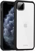 „Crong Trace Clear Cover“ – hibridinis apsauginis dėklas, skirtas „iPhone 11 Pro“ (juodas / juodas)