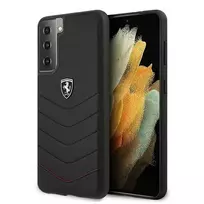Samsung Galaxy S21 Plus Ferrari dėklas Off Track Quilted (FEHQUHCS21MBK) juodos spalvos