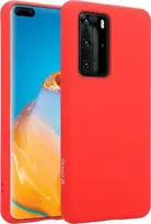 Crong Color Cover – lankstus dėklas, skirtas Huawei P40 Pro, raudonas