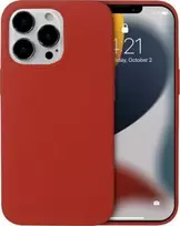 Crong Color Cover skysto silikono dėklas, skirtas Apple iPhone 13 Pro Max, raudonas