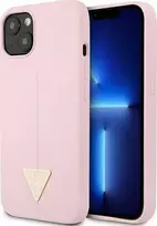 Apple iPhone 13 Mini Guess dėklas silikoninis Triangle (GUHCP13SSLTGU) violetinės spalvos