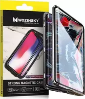Wozinsky Full Magnetic Visas korpusas priekyje ir gale su įmontuotu stiklu Samsung Galaxy A72 4G dėklas telefonui skaidrus