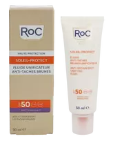 ROC Soleil-Protect Anti-Brown Spot Unifying Fluid SPF 50+ apsauginis fluidas veidui nuo pigmentinių dėmių, 50 ml